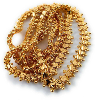 VR Fashion HUB Copper Gold Plated Golden Chain For Women (24 Inch) Gold-plated Plated Copper Chain