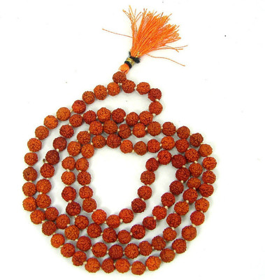Jewelswonder 5 Mukhi 108 Beads 6mm Natural Certified Rudraksha Mala Beads Wood Chain