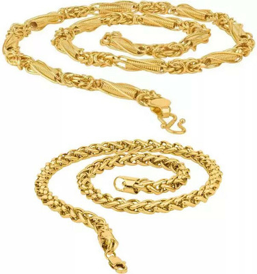 Aviate Cubic Zirconia Gold-plated Plated Alloy Chain Set