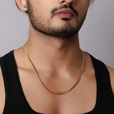 DAREBYGOLDENERA Anti Tarnish Plain Silk Design Gold-plated Plated Stainless Steel Chain