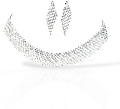 URBANELA Brass Silver Jewellery Set(Pack of 2)