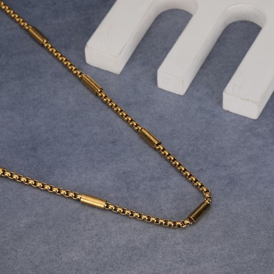 Fashion Frill Necklace Chain For Men Boys Jewellery Accoccesories Specially For Men And Boys Gold-plated Plated Stainless Steel Chain