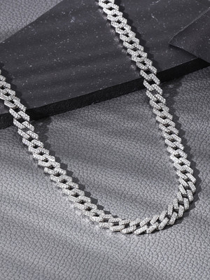 GIVA 925 Silver Highness Chain For Him|Gift for Men|Lifetime Plating|6 Month Warranty Rhodium Plated Sterling Silver Chain