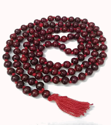 Manjusha Natural Red Chandan mala Devotional mala Jap mala Meditation mala sandalwood 108 mala Wood Chain