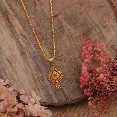 brado jewellery Gold Plated 22Inch Traditional Fashion Jewellery Pendant Chain for Women & Girls Gold-plated Plated Alloy Necklace