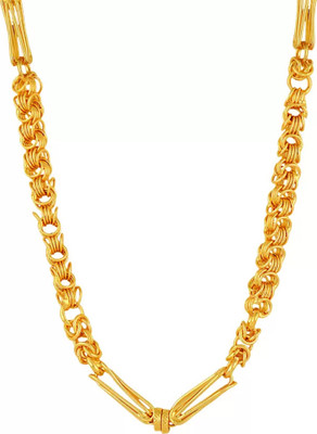 APPILASHI 1 gram High Quality Indian Polished “20” Inches Gold Chain for Men and boy Gold-plated Plated Copper Chain