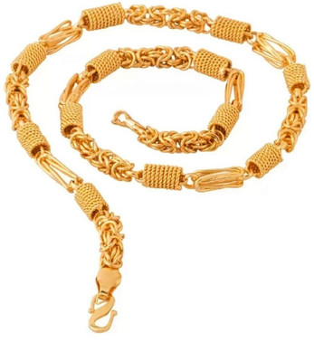 RIYAASHI Gold Plated Chain for men and women Gold-plated Plated Brass, Metal Chain Gold-plated Plated Brass, Metal Chain