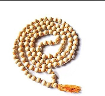 DABBU Worship Japa Mala Beautifully Handcrafted Ram Naam Tulsi Mala Rosary Basil-Tulsi Beads Wood Chain