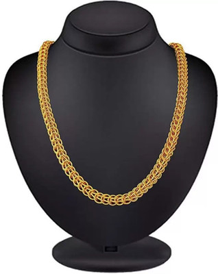 Gmolacha 1 gram High Quality Indian Polished “20” Inches Gold Chain for Men and boy Gold-plated Plated Alloy Chain