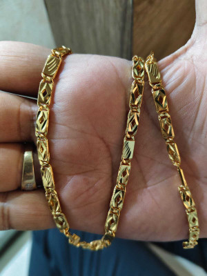 APPILASHI 1 gram High Quality Indian Polished “20” Inches Gold Chain for Men and boy Gold-plated Plated Copper Chain