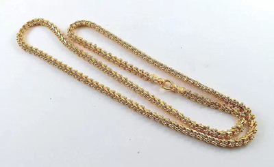 LASAVAMON 1 gram Stylish Golden Neck woman and men Chain “24” Inches Gold-plated Chain Gold-plated Plated Copper Chain Set
