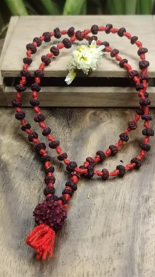 Shiv Aastha Bet Mala With 108 +1 Beads 6mm Size With Rudraksha Beads Mala Beads Wood, Dori, Rudraksha Chain