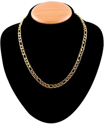 GHAREMIVA 1 gram High Quality Indian Polished “20” Inches Gold Chain for Men and boy Gold-plated Plated Alloy Chain
