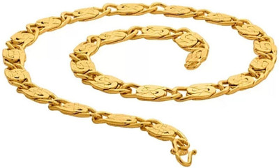 RIYAASHI gold plated men women exclusive chain in gold looking .Gold plated exclusive chain for men women. Neck Chain Set for Men Women Girls Boys .stylish fancy party wear long necklace handmade golden necklace style chains for boys men boyfriend girlfriend girls latest design casual style daily us