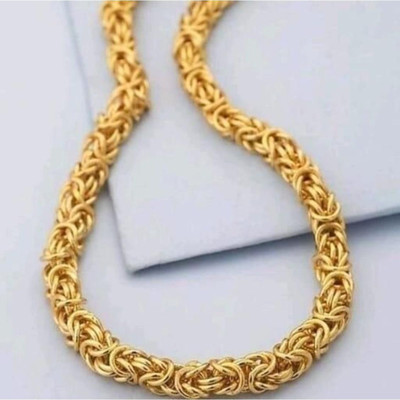 Pitaamaa Pitaamaa Designer Gold plated Lotus Chain (20 INCH)Water & Sweat Proof SVS029 Gold-plated Plated Brass Chain