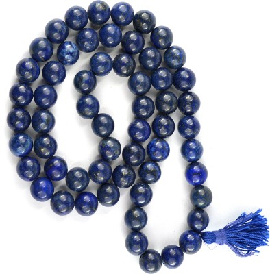 REIKI CRYSTAL PRODUCTS Natural Lapis Lazuli 12 mm 58 Round Bedas Jaap Mala Necklace for Unisex Lapis Lazuli Crystal Chain