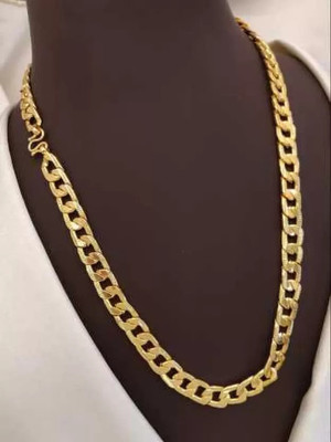 PENSHIMI 1 gram High Quality Indian Polished “20” Inches Gold Chain for Men and boy Gold-plated Plated Copper Chain