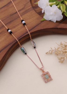 RAXOR Elegant Two-Tone Crystal Gold-plated Plated Alloy Necklace