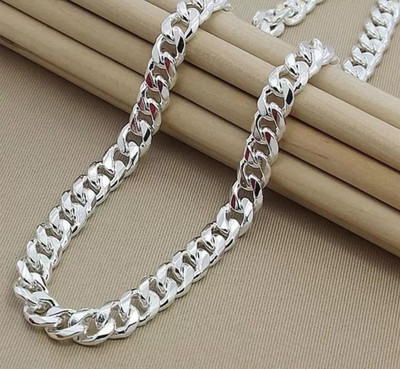 P R Production Sterling Simple Chain For Boys & Girls Silver Plated Alloy Chain