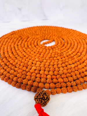 Rudraksham 1008 Rudraksha Mala with 1 Nepali Sumero Bead | Handmade Japa Mala by Rudraksham Rudraksha Chain