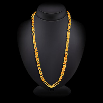 MEENAZ 1 Gram Gold plated Chain For Boys Men gents boyfriend necklace chain neck design Titanium, Gold-plated Plated Metal, Brass, Copper, Alloy, Stainless Steel Chain