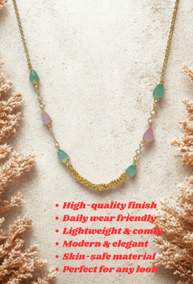 GN Ventures Pearl, Zircon Gold-plated Plated Metal Chain Set