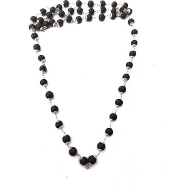 NRSON Karungali Silver Cap Mala malai 54 beads / Ebony Wood mala Wood Chain