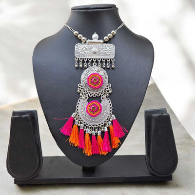 Wine Jewellery Alloy Silver, Pink Jewellery Set(Pack of 1)