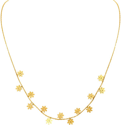 NEEVO Dainty Floral Necklace Gold-plated Plated Stainless Steel Necklace