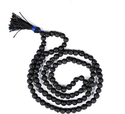 REIKI CRYSTAL PRODUCTS Lava 6 mm 108 Round Bead Jaap Mala/Necklace 66 cm for unisex Crystal Crystal Necklace
