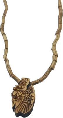 KISHORI KRIPA Original Tulsi Kanthi Mala from Vrindavan Dham with radha krishna locket Wood Chain