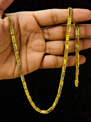 RKB SALES 1gm gold plated High Quality chain for men Gold-plated Plated Alloy Chain