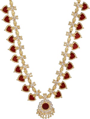 Kollam Supreme Indian Palakka Necklace Gold-plated Plated Brass Necklace