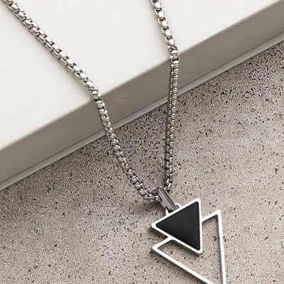 WEZORA JEWELS Triangle Pendant with Stainless Steel Chain Set