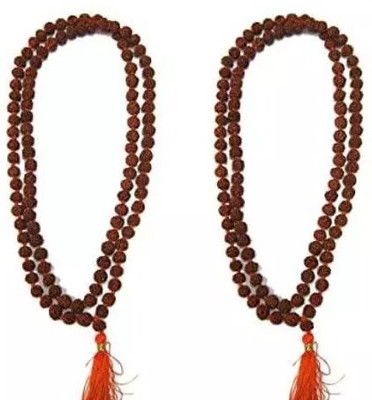 Gouri Poshak Rudraksh Jap Mala, Wood Brown Rudraksha Jaap Mala Wood Chain