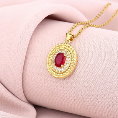 Pearlz Ocean Pearlz gallery stylish Zircon beads necklace cum. Pendent for men and women Emerald, Zircon Rhodium Plated Copper Necklace