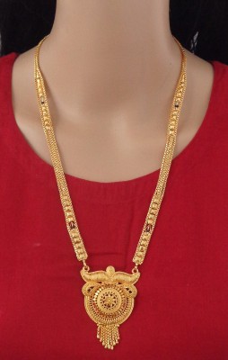 RAMDEV ART FASHION JEWELLERY Brass Gold-plated Gold Jewellery Set(Pack of 1)