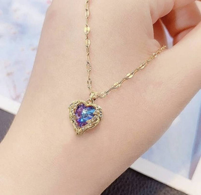 Winnifred chain Crystal Gold-plated Plated Stainless Steel Necklace