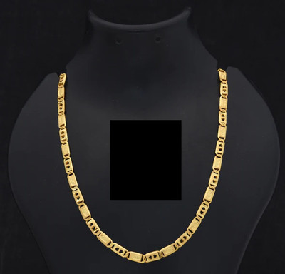PENSHIMI 1 gram High Quality Indian Polished “20” Inches Gold Chain for Men and boy Gold-plated Plated Alloy Chain