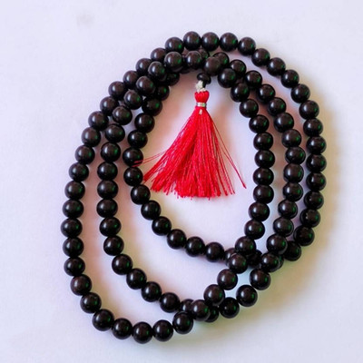 mtr handicraft Pure Karungali Kattai Malai (Ebony Wood jaap mala) beads size 8 mm Wood Necklace