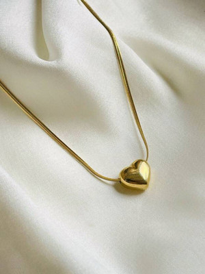 Gleve Gleve Anti Tarnish Stainless Steel Gold Necklace Crystal Gold-plated Plated Stainless Steel Necklace