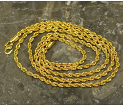 MaatPita Stylish Fancy Gold Plated Chain(23 INCH)Water/Sweat Proof JGS-134 Gold-plated Plated Brass Chain