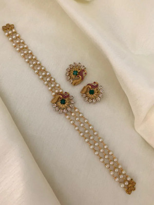 Influtive Gold-plated Plated Brass Necklace Set