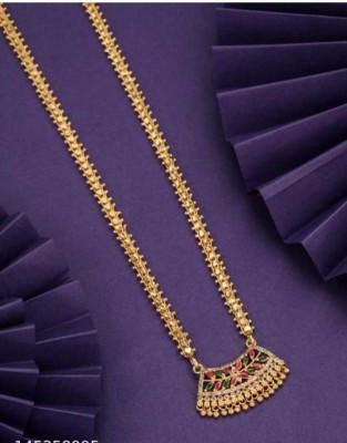 Princy Enterprise Rava 1/1 Multi AD So Big AD Mop Gold-plated Plated Brass Chain