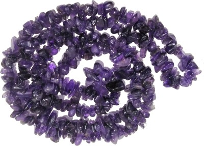 REIKI CRYSTAL PRODUCTS Natural Amethyst Chip Beads Mala Necklace 32 Inch Approx for Unisex Amethyst Crystal Chain