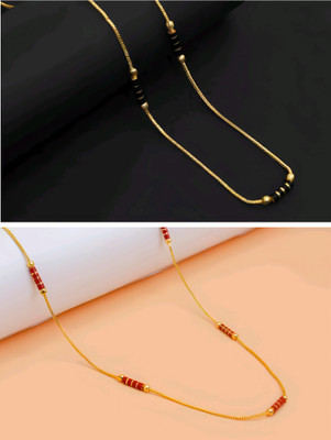 REVERSEA Set of 2 premium chains for women Gold-plated Plated Brass Chain