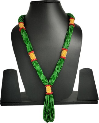 Shubh Nakshatra [A21] Nepali Green Panch Gedi Necklace 30 inch Beads Alloy Necklace