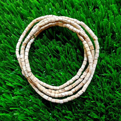 Astrodidi Pure Two Round Kanthi Tulsi Mala from Vrindavan for Wearing | Original Kanthi Wood Chain