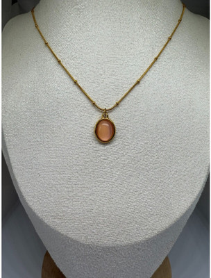 glowzi Anti Tarnish Stainless Steel Gold Nacklace Beads Gold-plated Plated Stainless Steel Necklace