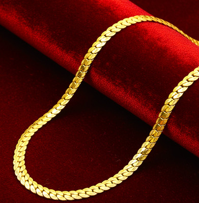 PRIDE STORE Men’s Gold Plated Flat Curb Chain|Stainless Steel Chain for Everyday|Party Wear Gold-plated Plated Stainless Steel Chain